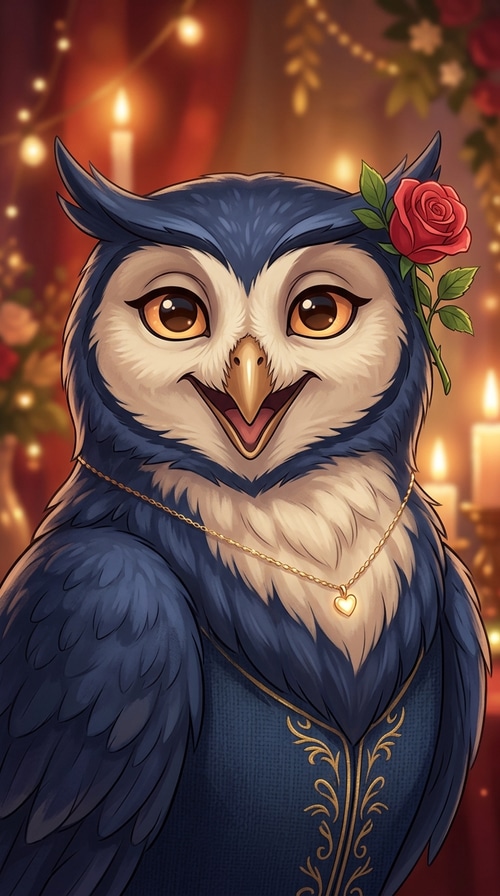Midnight Rose Owl