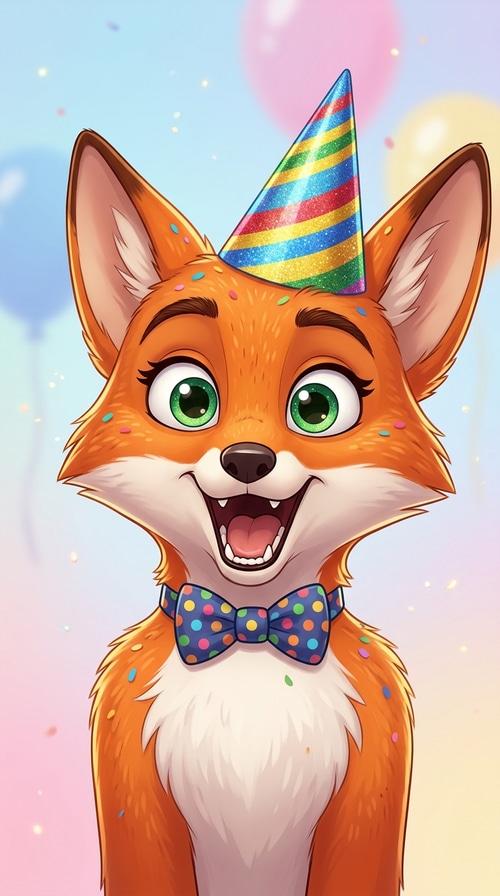 AI birthday card character