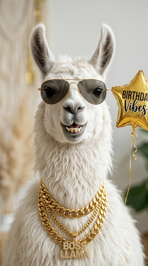Talking Blinged Llama Boss