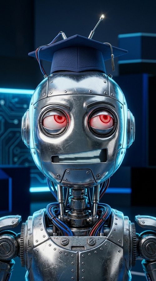 Eye Roll Robot Valedictorian