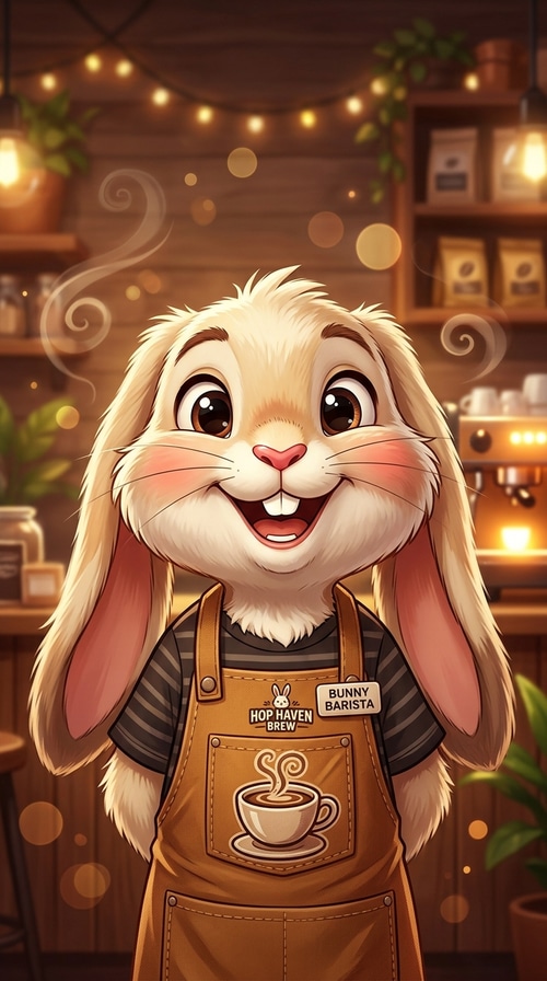 Bubbly Barista Bunny
