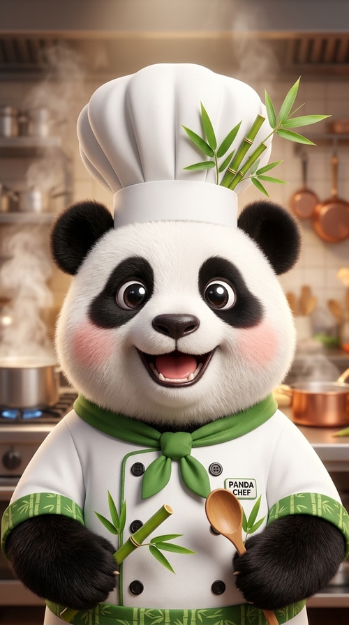 Playful Panda Chef